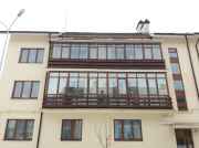 Монтаж балкона в комплексе "Бородино" г.Запорожье. Односторонняя ламинация окна "Steko"
